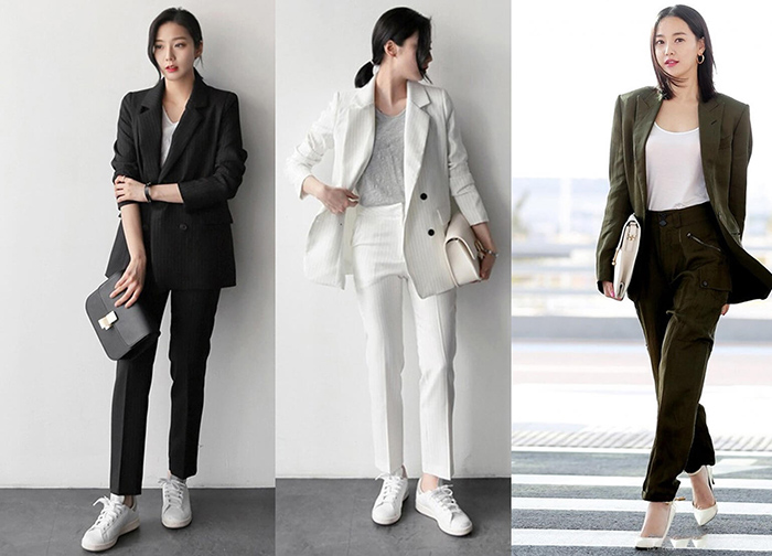 Phối đồ nữ áo Blazer và quần tây