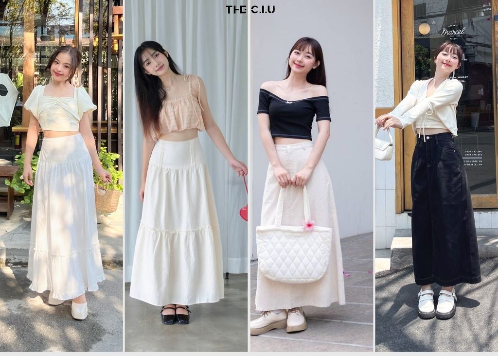 Cách phối đồ với chân váy cho người lùn giúp tôn dáng