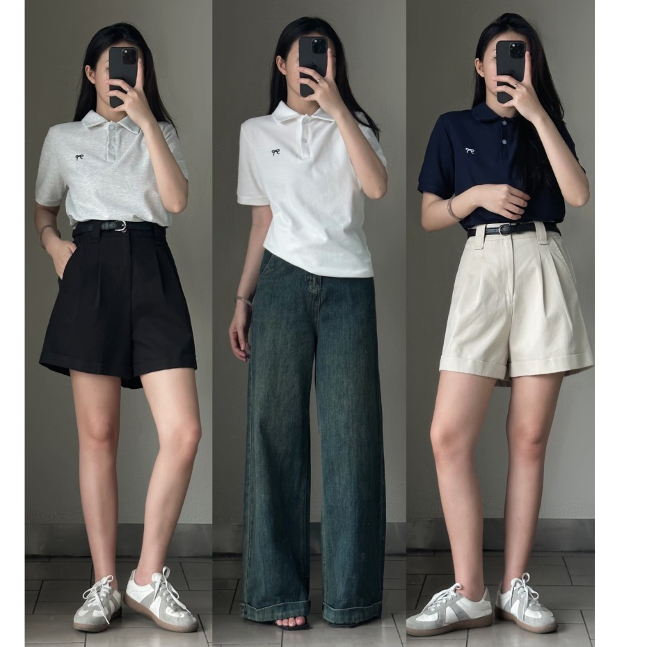 Phối đồ nữ với áo polo quần tây